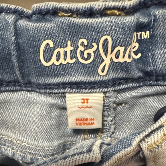 Cat & Jack Soft Blue Kids Denim Shorts - Picture 2 of 3